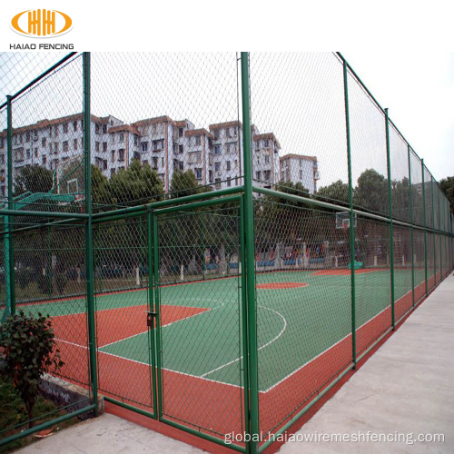 Galvanized Chain-link Fence PVC Coated Farm Chain Link Mesh Wire Fence Factory